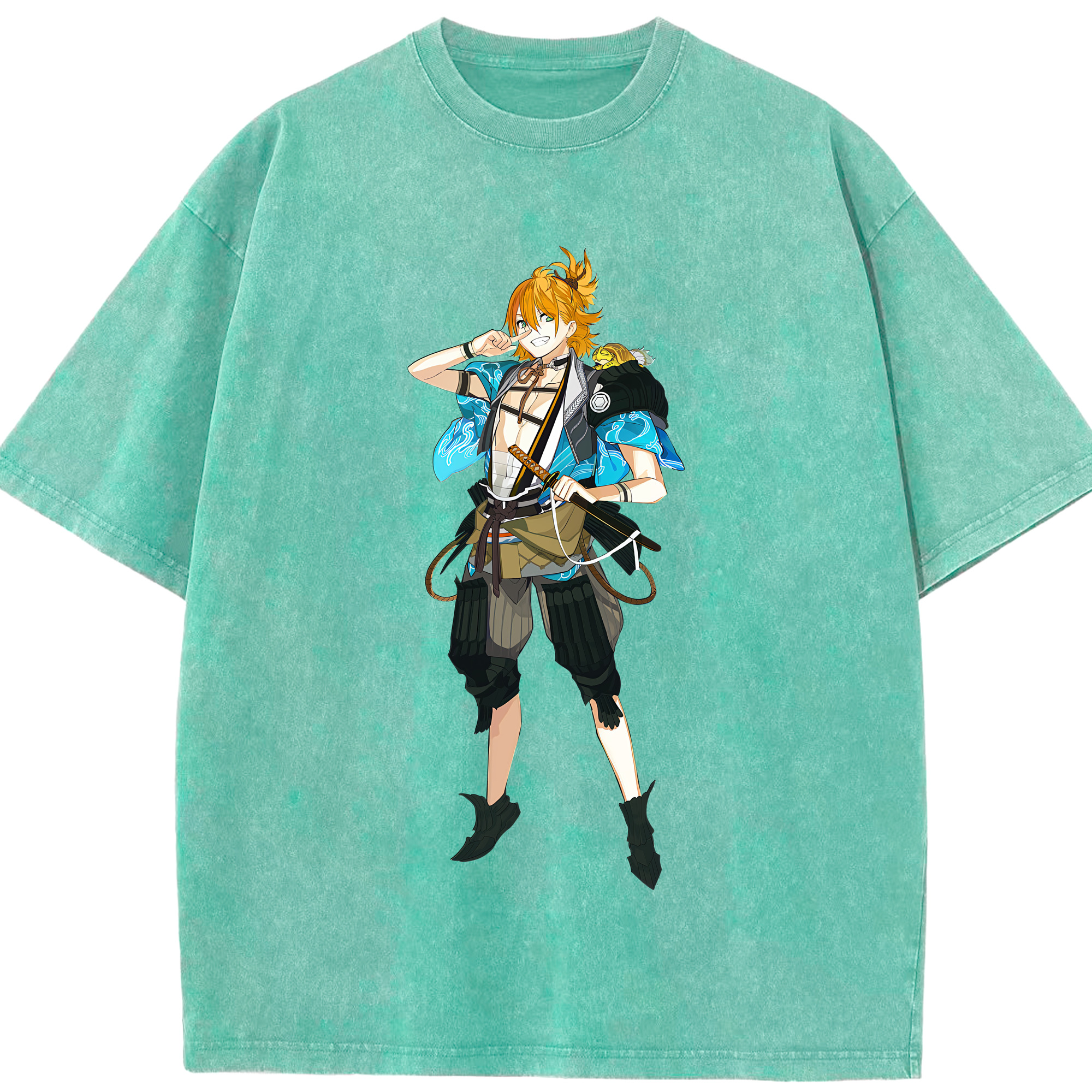 （画像用） 刀剣乱舞 Touken Ranbu 綿100% ヴィンテージ風 半袖Tシャツ（フロントプリント）